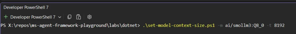 Change Model context size Docker