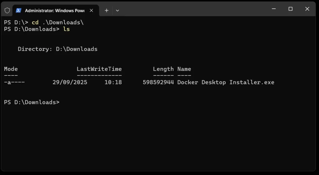 Install Docker Desktop on another drive