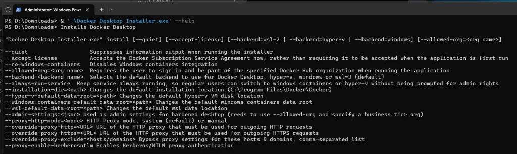 Install Docker Desktop on another drive
